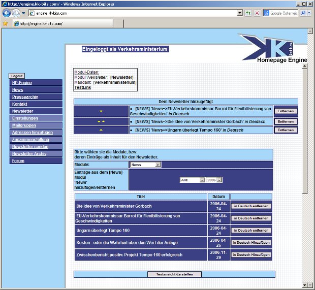 Administrácia Homepage Engine s editorom článku