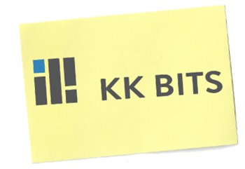 Logo KKBits na samolepiacom lístku